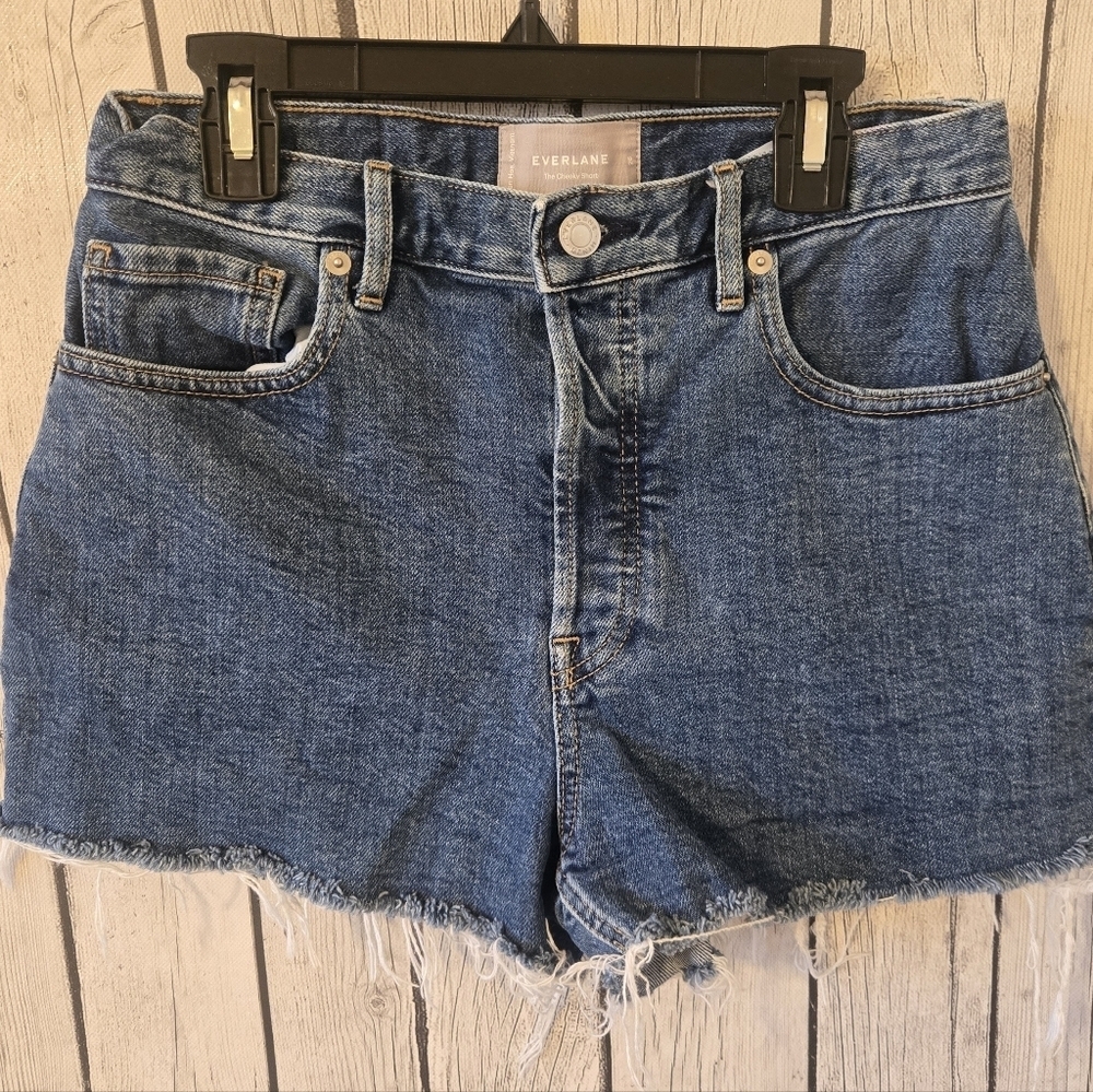 Everlane The Cheeky Short High Rise Denim Cutoff Shorts Size 26